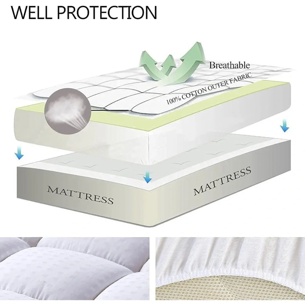 NIB EASELAND MATTRESS PAD WHITE TWIN